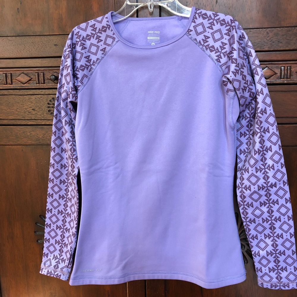 Nike Fleece-lined Long Sleeve Athletic Top, Size M